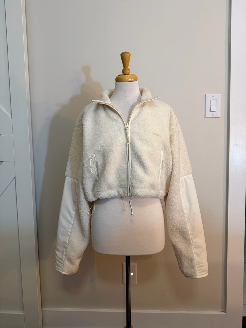 Skims MED Teddy Boxy Zip Up Jacket MSRP $148 NWT
